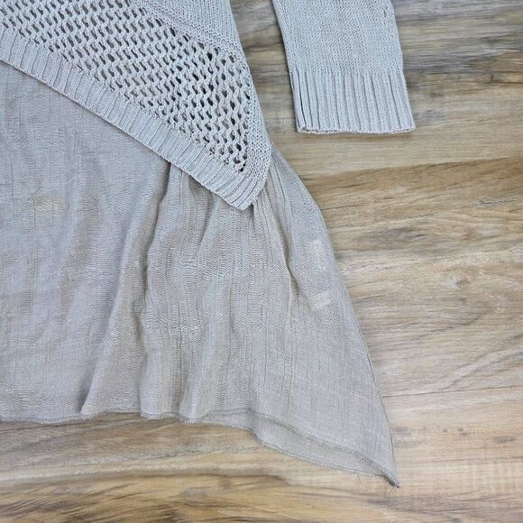 🍑Selfie Couture by Trendology Tan Asymmetric Sweater Small - Picture 7 of 12